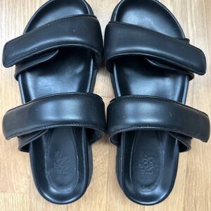 GIA BORGHINI Black Perni 11 Slide Sandals size 40 EU